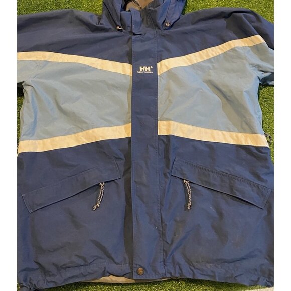 Helly Hansen jacket mens XL blue gray hiking skiing gorpcore breathable snow RK